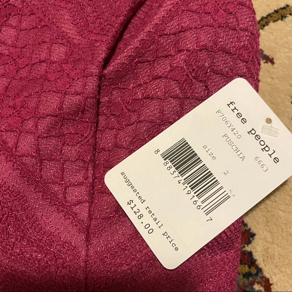 New Free People Fuschia Grape Wine Color Size 2  Cocktail Party Dress - Picture 2 of 8
